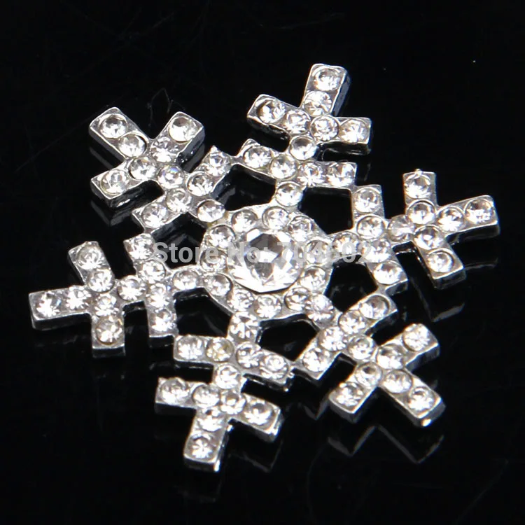 Бесплатная доставка 29*29 мм Снежинка горный хрусталь Кнопка плоская задняя
