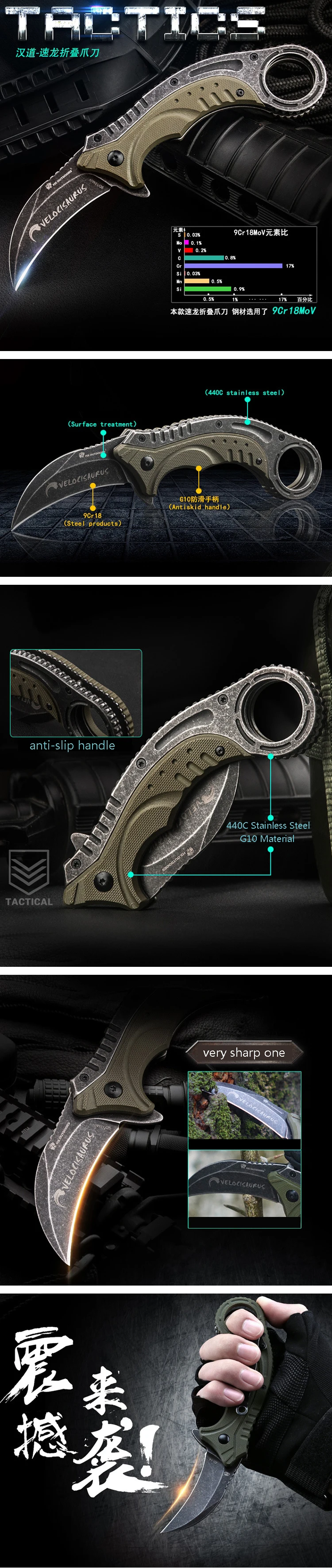 HX на открытом воздухе 9Cr18Mov Karambit складной нож сталь+ K10 ручка утилита тактический рескус коготь ножи кемпинг Охота EDC нож инструмент