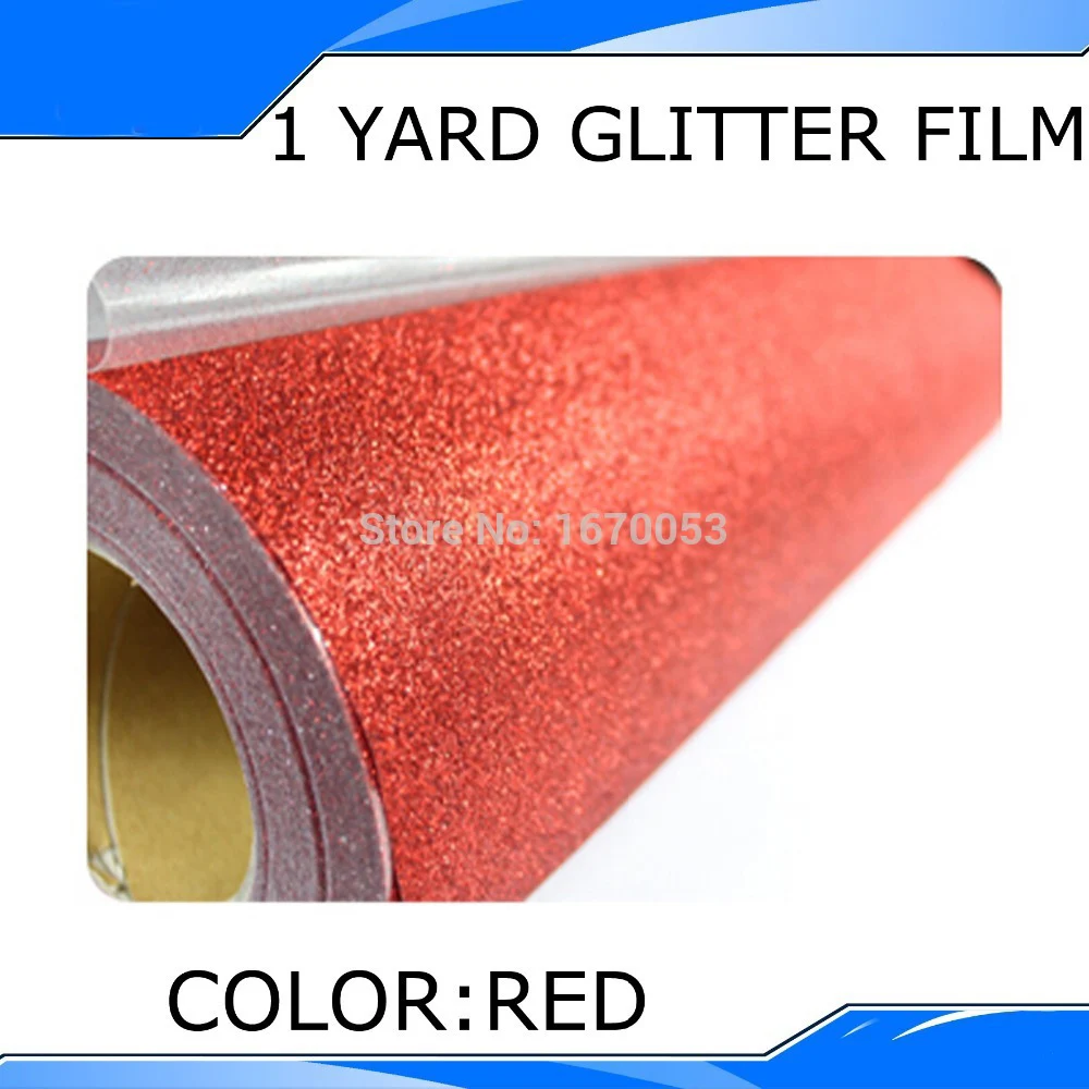 

1 Yard Red Glitter Material Heat Transfer Vinyl Filme