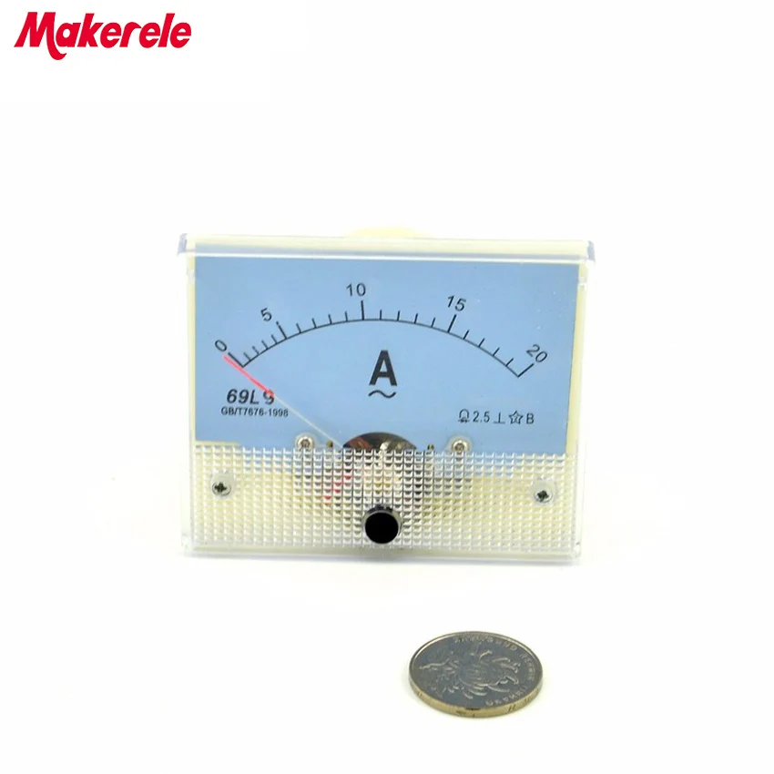 

New Arrivals AC 69L9(20A) Analog Ammeter Panel Current Amper Meter Pointer Diagnostic-tool Amperimetro Ampermeter Tester