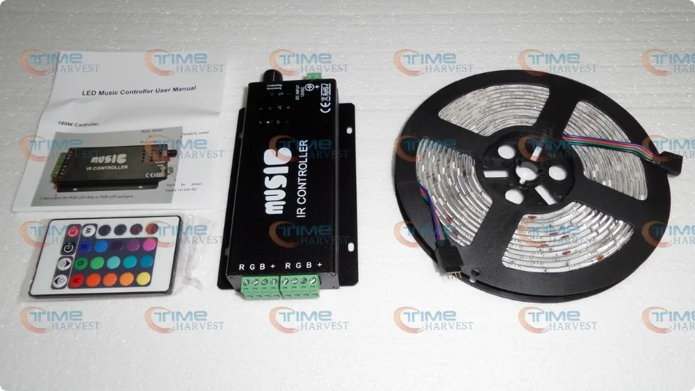 

Светодиодный музыкальный контроллер с 5 метрами SMD 5050 RGB Светодиодная лента 12 В Цветные мигающие огни 30 светодиосветодиодный s/M Высококачественная гибкая светодиодная лента