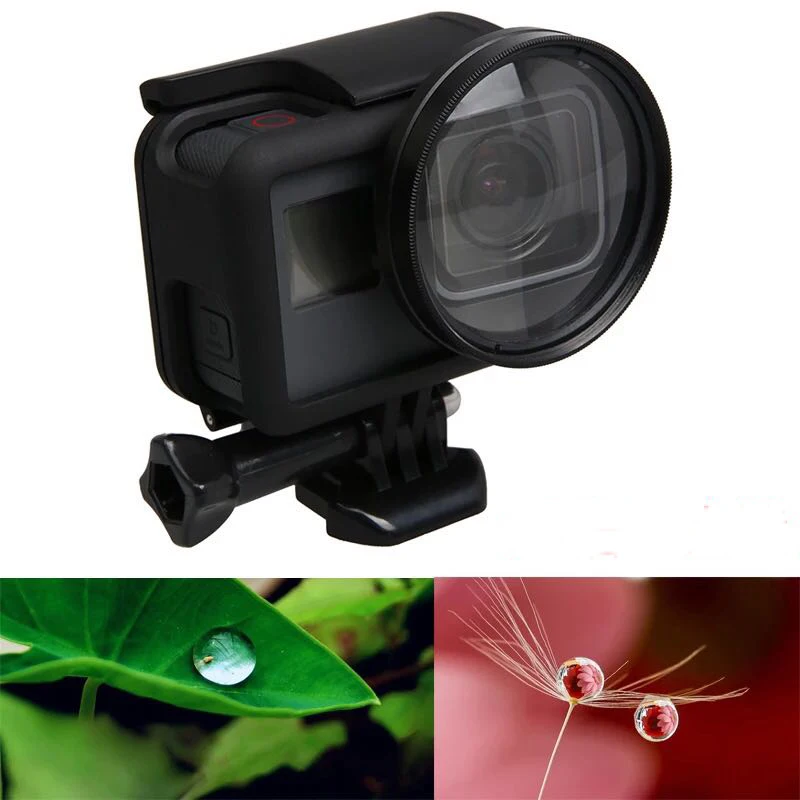 

52mm Magnifier Accessories 10 times 10X Macro Magnification Close Up Lens Filter for Go Pro Gopro Hero 7 6 5 Black Action Camera