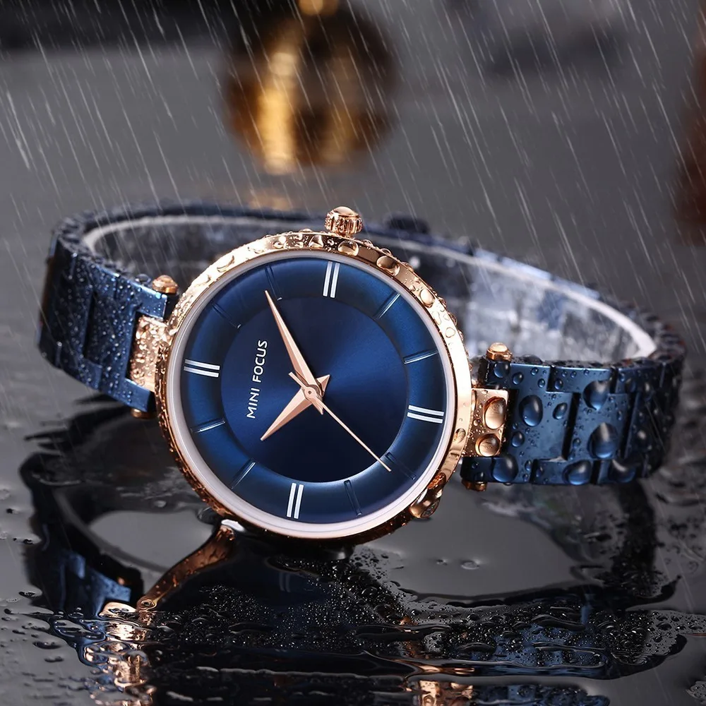 MINIFOCUS женские часы брендовые Роскошные 2021 модные водонепроницаемые розовые