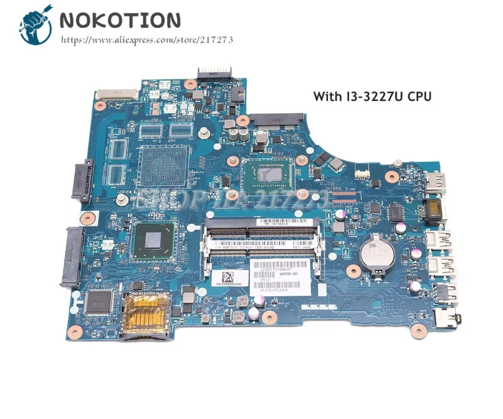 NOKOTION для dell Inspiron 3721 3521 Материнская плата ноутбука VAW00 LA-9104P CN-00FTK8 00FTK8 SR0XF I3-3227U Процессор HM76 DDR3