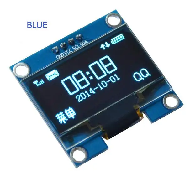 Синий 1 8-дюймовый OLED-дисплей 3 ЖК-экран IIC для Arduino | Электронные компоненты и