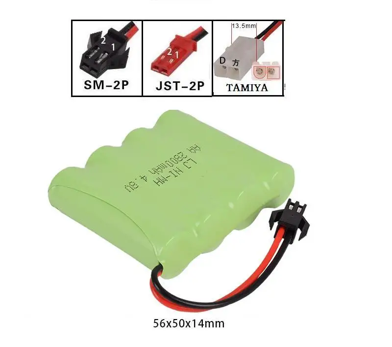 

LEKYLUKY 4.8v 2800mah High capacity AA Ni-MH rechargeble Battery for electric toys RC toys car trucks train boat size 56*50*14mm