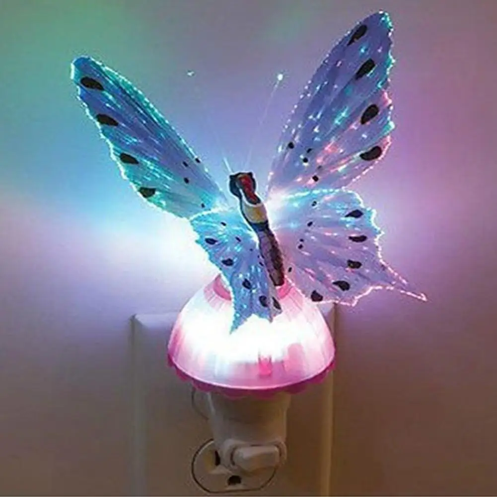 HobbyLane LED Романтический 7 цветов ночник для декора стен 110/220 в Бабочка красивый