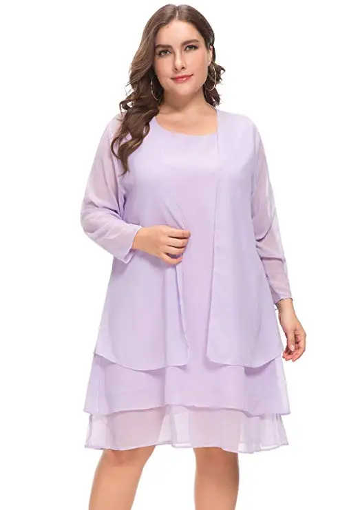 Шифоновые платья для матери невесты размера плюс с пиджаком свадебные