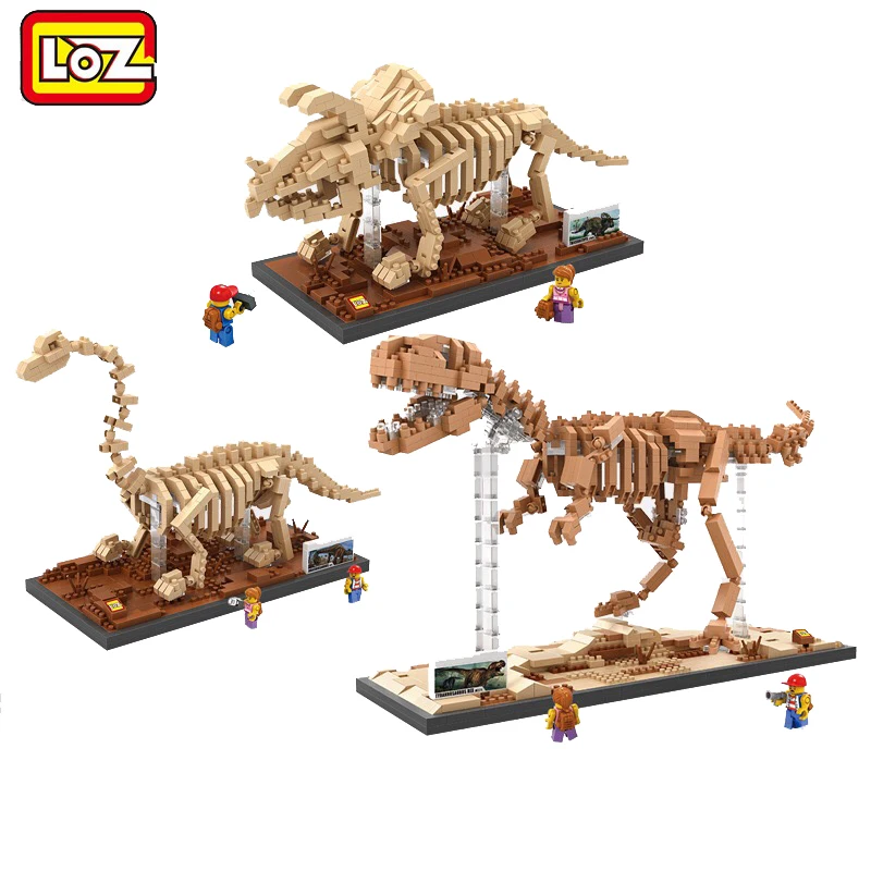 Строительные блоки LoZ Tyrannosaurus Rex Fosiles T череп модель DIY сборка игрушечный