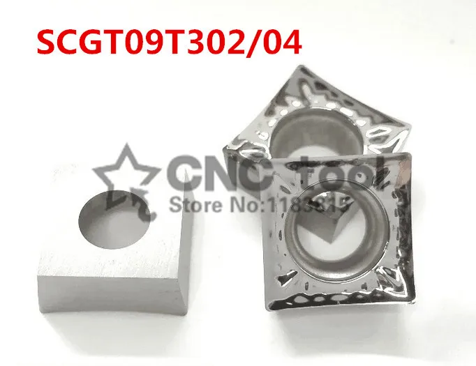 

Free shipping 10PCS aluminum carbide insert SCGT09T302 /SCGT09T304 ,CNC lathe tool,suitable for aluminum processing,insert SSBCR