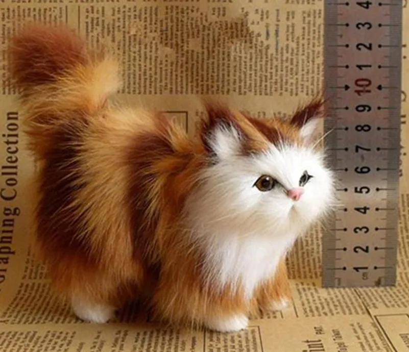 Новинка имитация кота игрушки меховые куклы модель животного подарок для детей