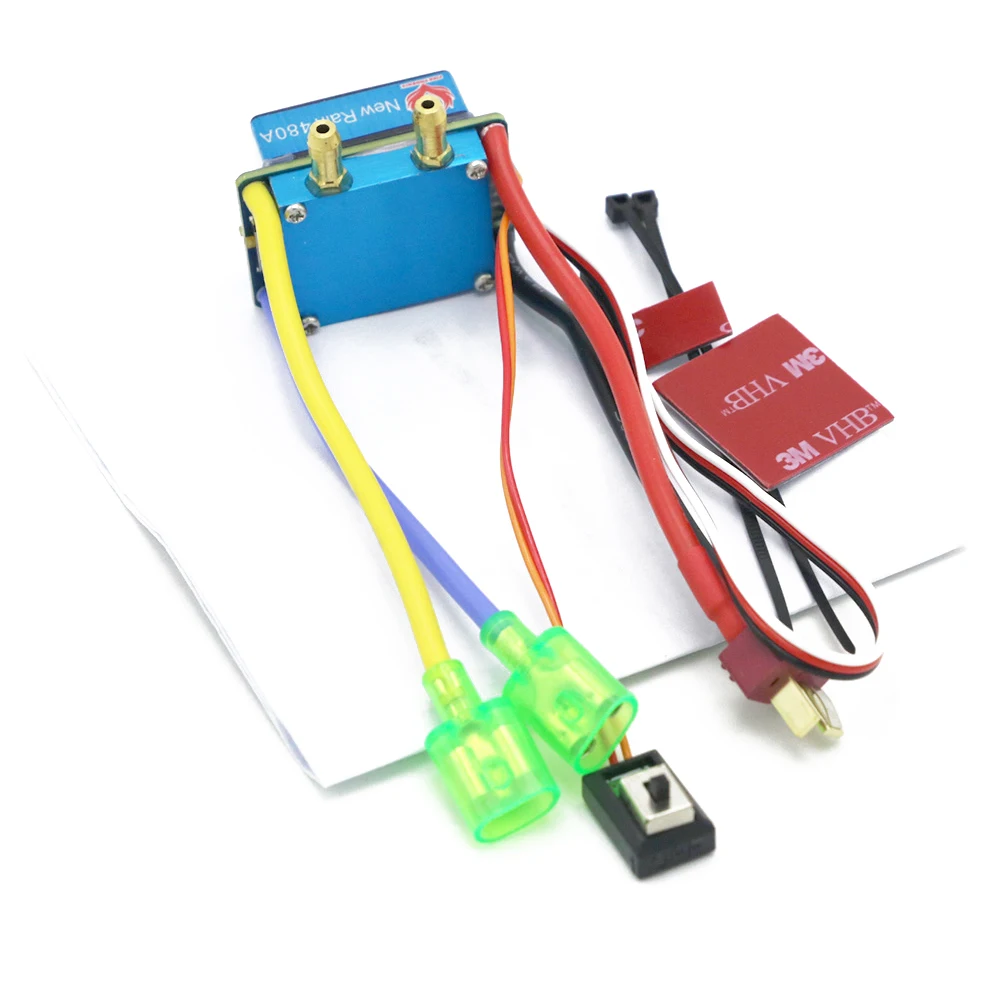 1 шт. 480A почищенный ESC Скорость контроллер с двойным режимом регулятор ленточного тормоза 5 V/3A для 1/10 RC автомобиль/лодка
