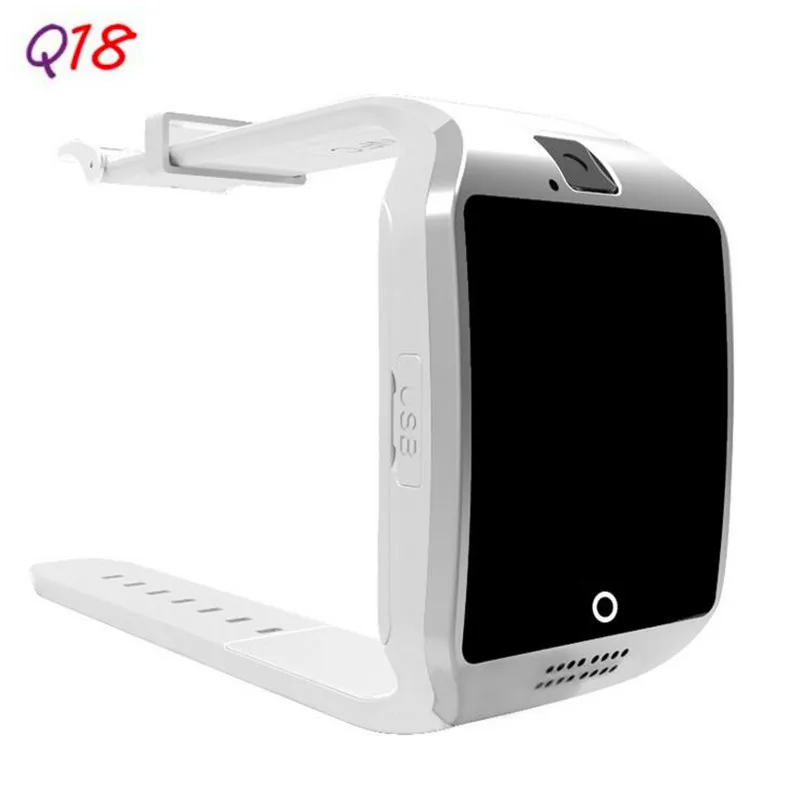 Bluetooth Smart часы Q18 Часы для Android телефон с Шагомер Камера sim-карты WhatsApp вызова
