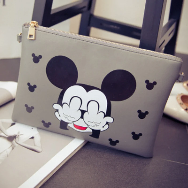 Женская сумка клатч Disney модная с Микки Маусом из мультфильма Минни Маус кожаная