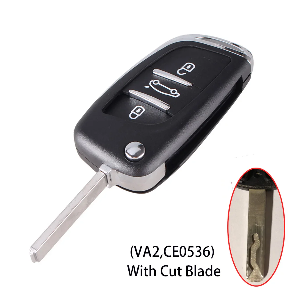 DANDKEY Cut Blade 2/3 кнопки раскладной дистанционный автомобильный чехол для Citroen C Triomphe