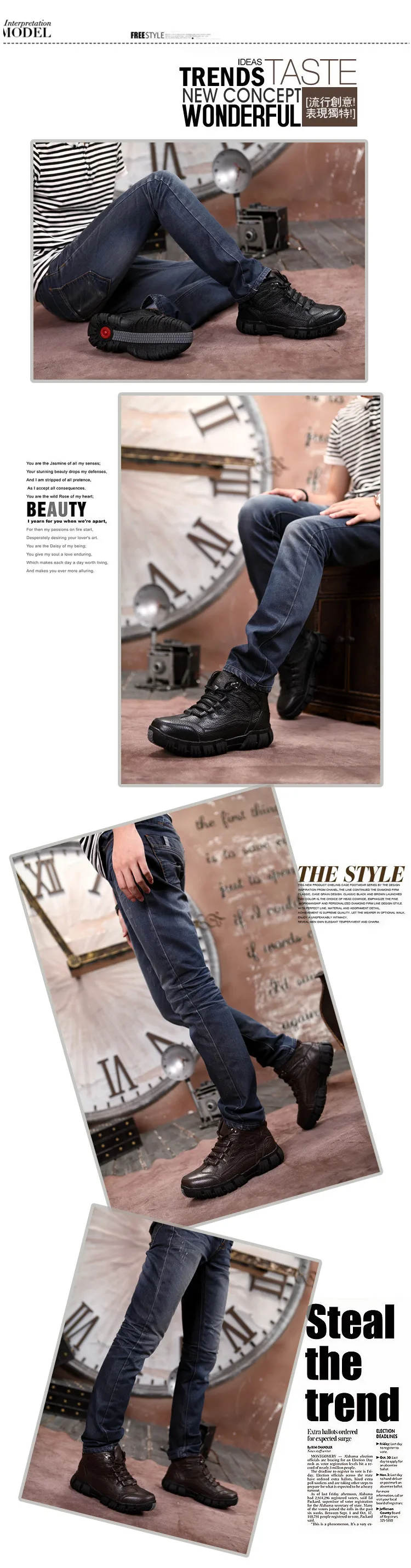 Mnalyo Super Warm Winter Men Boots Genuine Leather Boots Men Winter Shoes Men Military Fur Boots For Men Shoes Zapatos Hombre