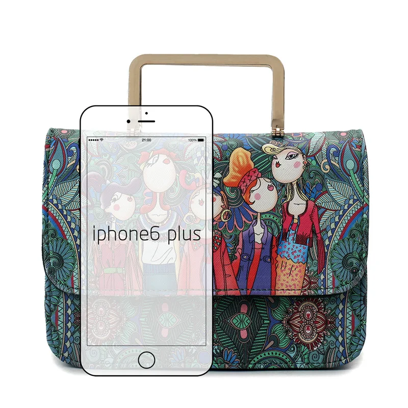 KVKY Brand Fashion Forest Designer Women Handbag Prints Leather Small Messenger Bag Female Shoulder Ladies Tote bolsas | Багаж и сумки