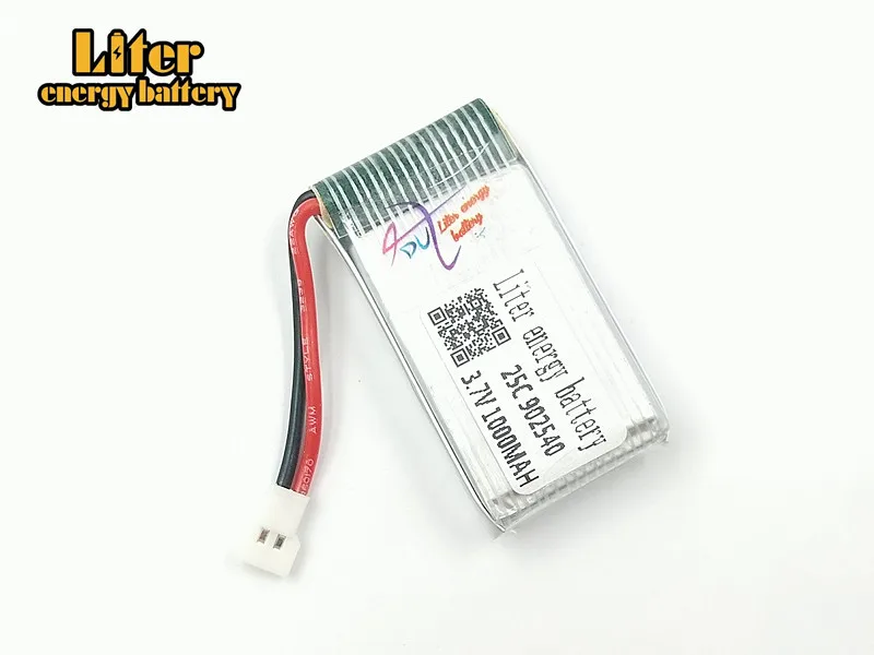3.7V 1000mAh 902540 25c Battery X5 X5C X5C-1 X5S X5SW X5SC V931 H5C CX-30 CX-30W Quadcopter Spare Parts With | Электроника