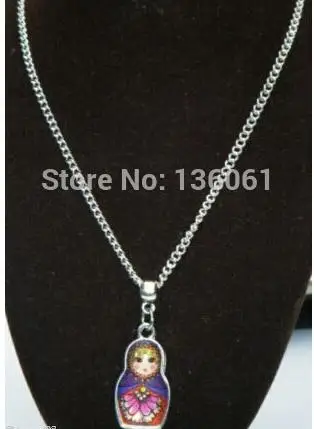 Винтажные Серебристые ожерелья с изображением российских кукол Иисуса Подвески
