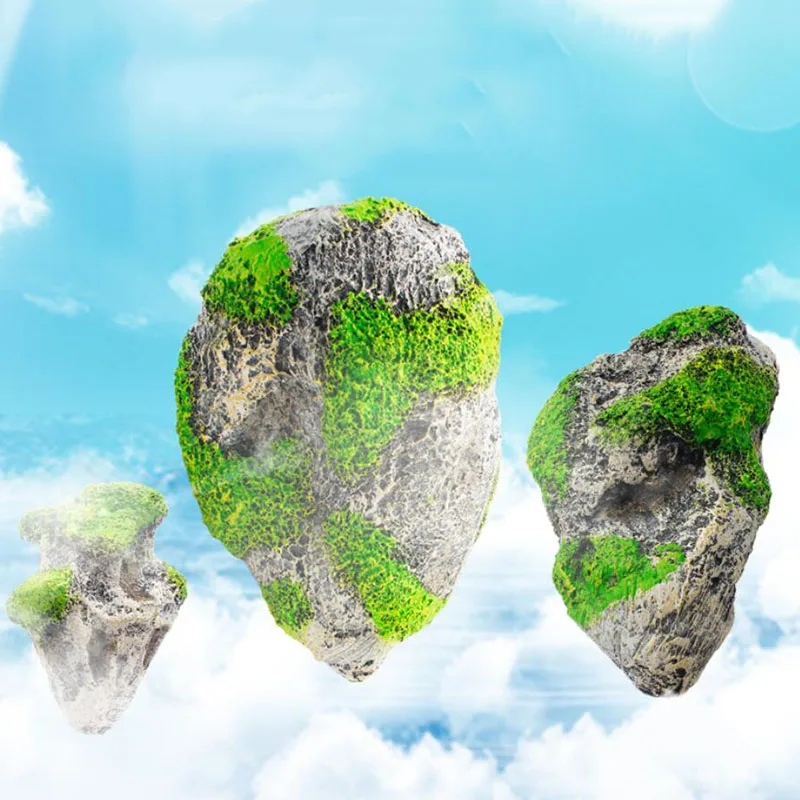 Аквариумные рыбки среднего размера плавающие камни подвесной камень