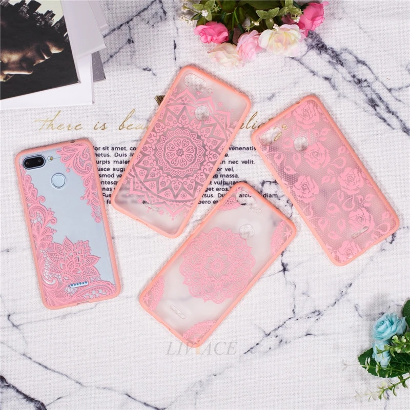 case for xiaomi redmi 6 6A girl 3D lace flower tpu silicone back cover redmi6 redmi6A xiomi |