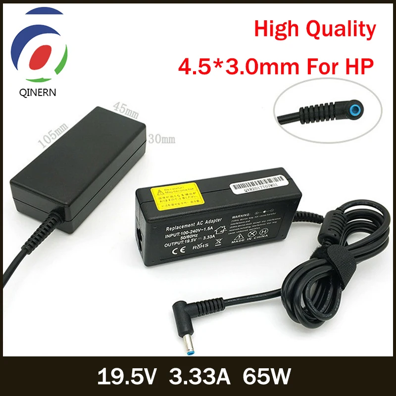 QINERN 19 5 V 3.33A 65W 4 5*3 0mm AC Портативный адаптер питания для ноутбука HP Envy 17 6 14 Pavilion 15 PPP009C
