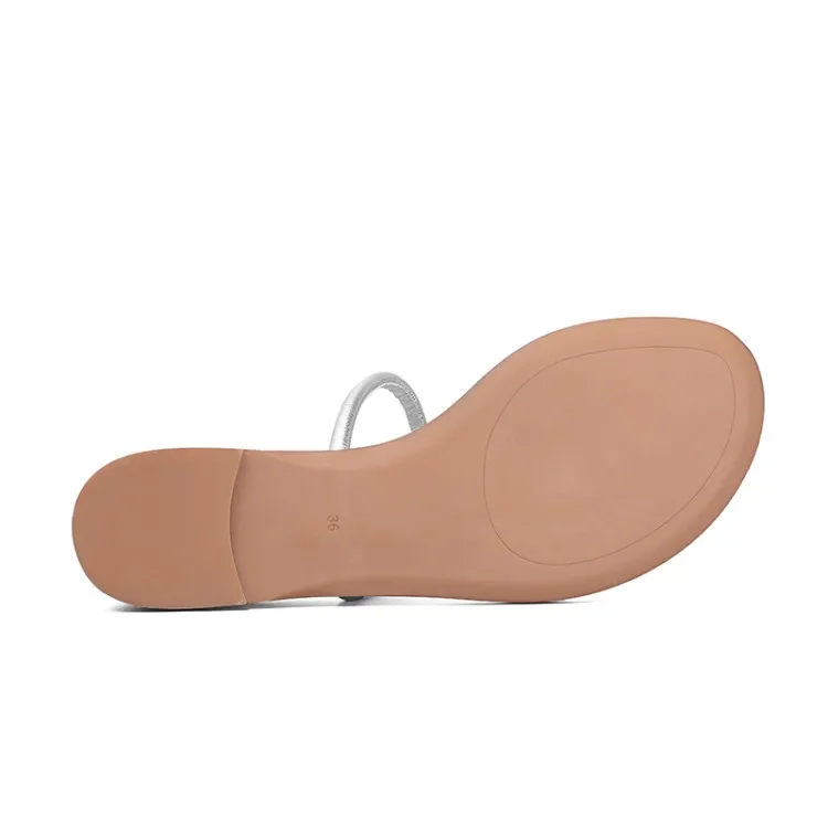

Olomm Fashion Women Summer Leather Slippers Rhinestone Slippers Open Toe Gorgeous Gold Nude Party Shoes Women US Plus Size 4-8.5
