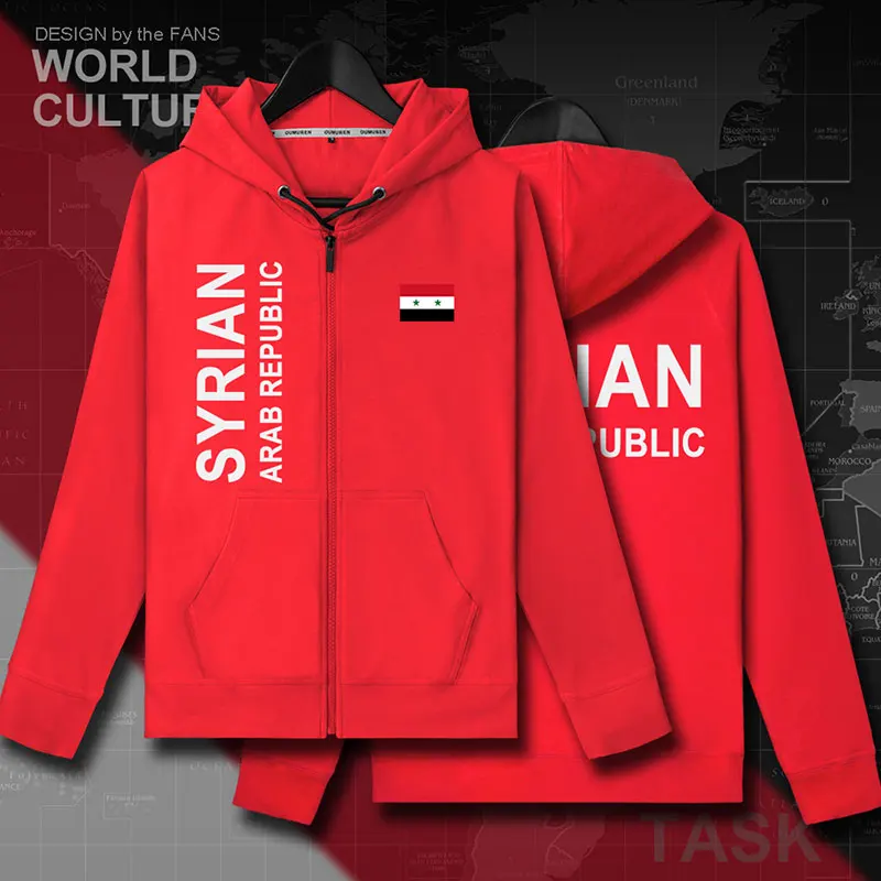 01zipper-red-thin SYR арабский мужской худи из флиса, Зимние трикотажные мужские куртки и пальто, спортивный костюм, одежда nation - Цвет: 01zipper-red-thin
