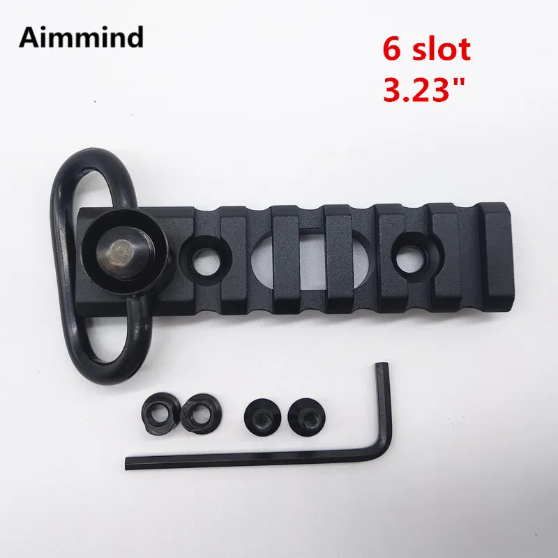 

Keymod Picatinny Rail Section 6 Slots with Qucik Detachable Sling Swivel QD Attachment Feature