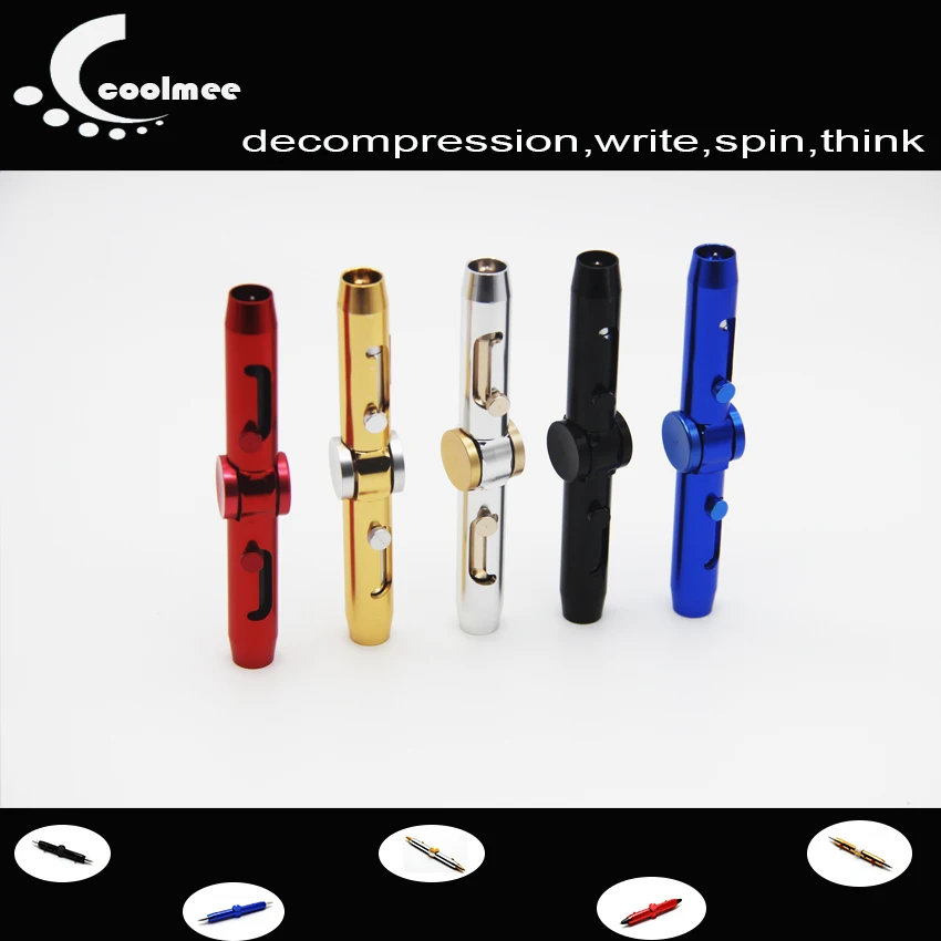 Coolmee ручки для школы новинка Непоседа счетчик анти-стресс шариковая ручка 2 в 1