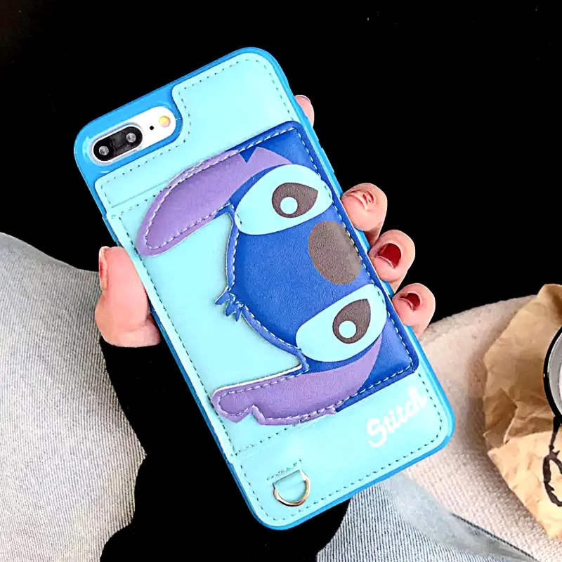 Phone Cases For iphone 6 6S 7 8 Plus X XS XR MAX Pop 3D Bracket Stitch Minnie Mickey Winnie Wallet Leather Hold Card Cover Case |