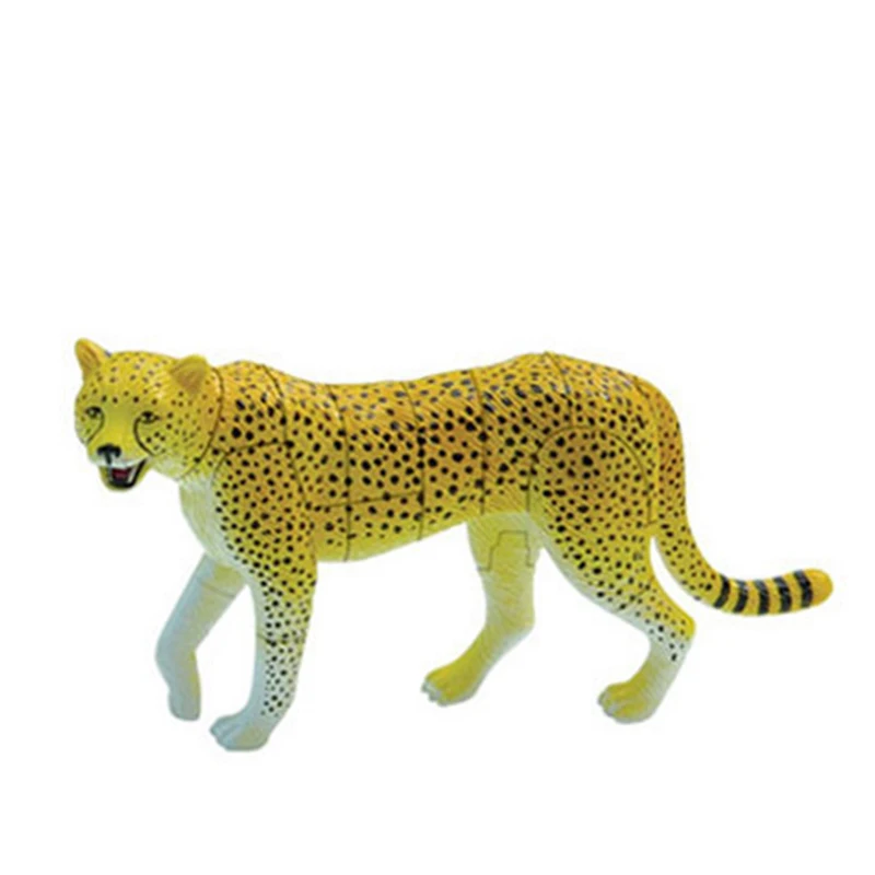 4 шт. 3D модели диких животных набор игрушек животные пазл детские игрушки для