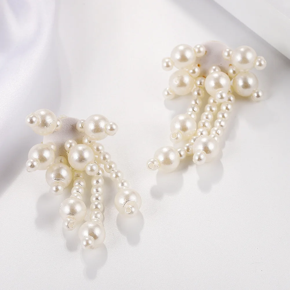 Женские серьги-подвески с искусственным жемчугом асимметричные серьги в форме