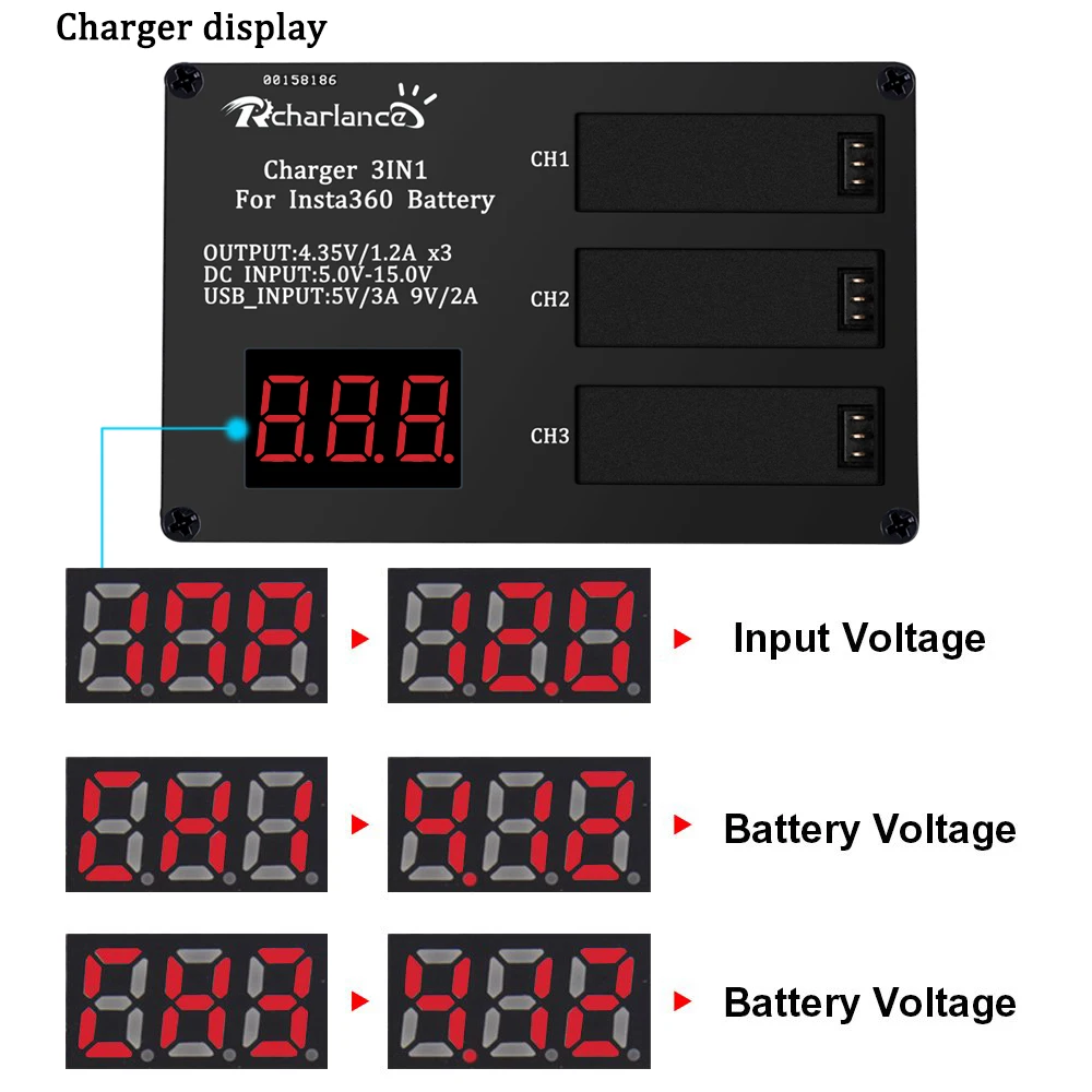 3in1 Micro USB Battery Charger for Insta360 ONE X Panoramic Camera 60mins Fast Charging Powerbank Rechargable | Игрушки и хобби
