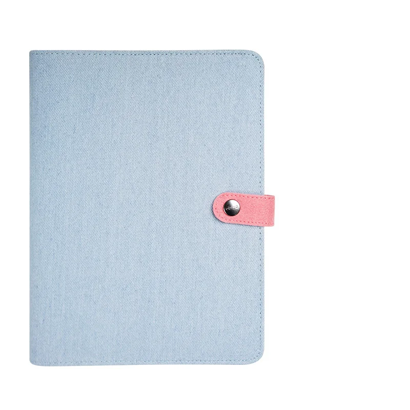 A Light blue Pink Хлопковая ткань, покрытая А5, блокнот, чистый цвет, botebook, для школы, используется, записная книжка, офисные школьные принадлежности, pocketbook - Цвет: A Light blue Pink