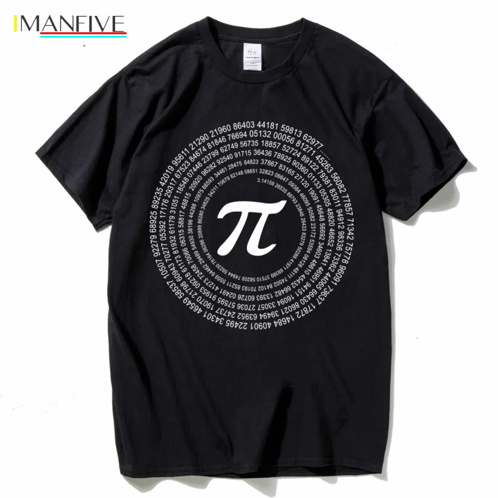 HanHent Новинка Pi Math футболки мужские хлопковые свободные с коротким рукавом