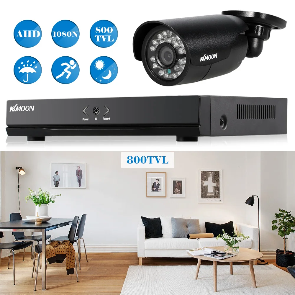KKmoon 4CH 960H DVR комплект Открытый 800TVL камера безопасности система Комплект 4CH DVR Водонепроницаемый ночного видения CCTV камера DVR Комплект Евро запас