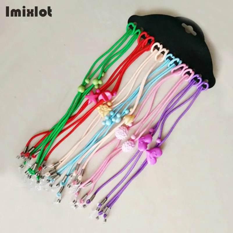 Imixlot 12pcs/Lot Mix Color Elastic Glasses String Bungee Cord Sunglasses For Kid Children Eyewear Lanyard Neck Rope Strap