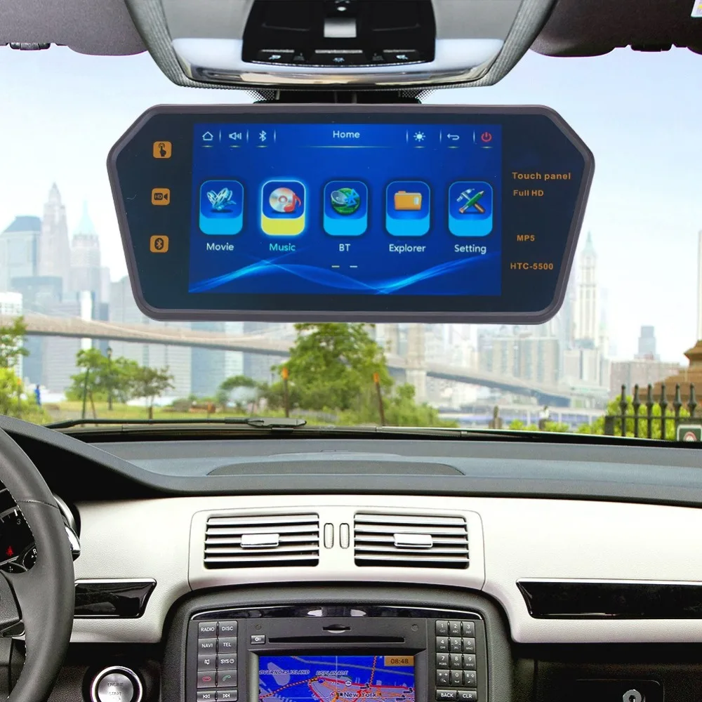 Bluetooth видео MP5 плеер 7 дюймов TFT LCD цветной зеркальный монитор Автомобильное