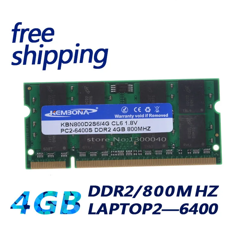 KEMBONA новый ноутбук 4 Гб pc2 6400 ddr2 800 МГц контактов sodimm ОЗУ для ноутбука|pc2 ddr2|ddr2 800pc2 |