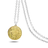 jojos bizarre adventure necklace gold metal kujo jotaro star giorno giovanna pendant anime jewelry necklaces chain chokerr