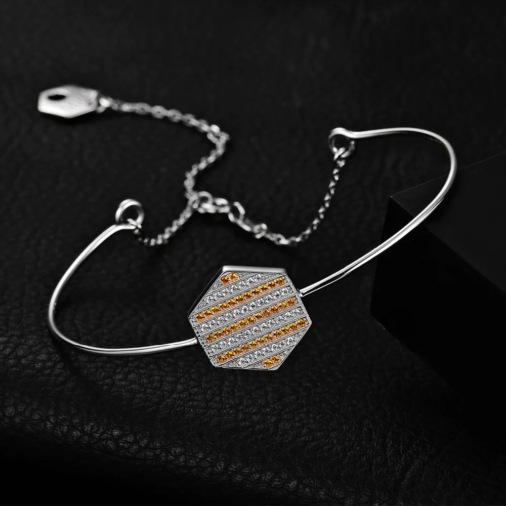 JewelryPalace шестиугольный сотовый создана оранжевая сапфировый кубический цирконий