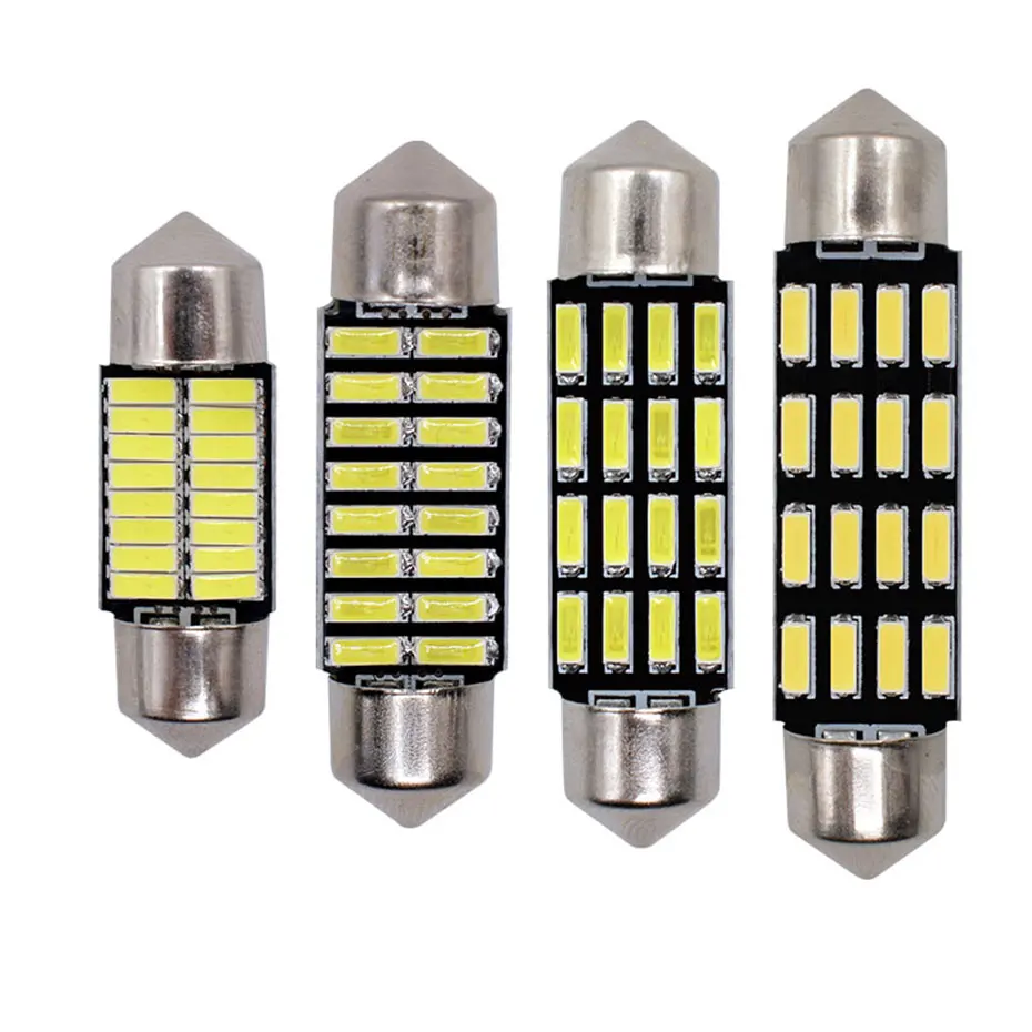 500 шт. автомобильный Стайлинг led гирлянда 31 мм 36 39 41 светильник c5w 16 SMD 16smd 4014 авто