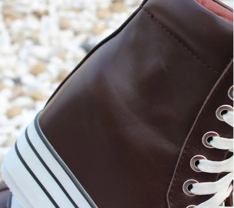 Women High Quality 111% All Genuine Leather Hidden Wedges Heel Casual Shoes Top Lace Up Platform Thick Bottom Elevator Boot | Обувь