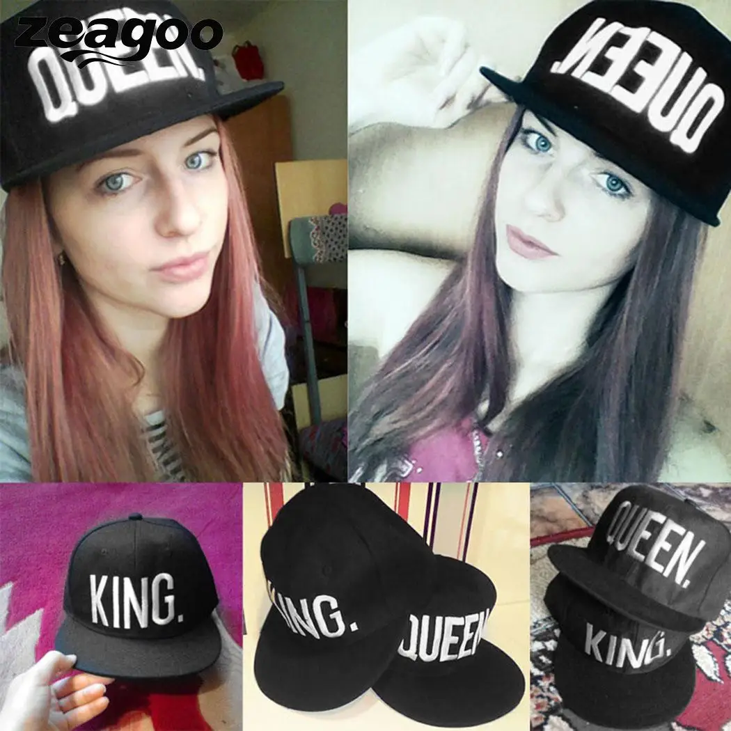 Zeagoo KING QUEEN бейсболки с вышивкой Lover для мужчин и женщин бейсболка чёрная хип-хоп