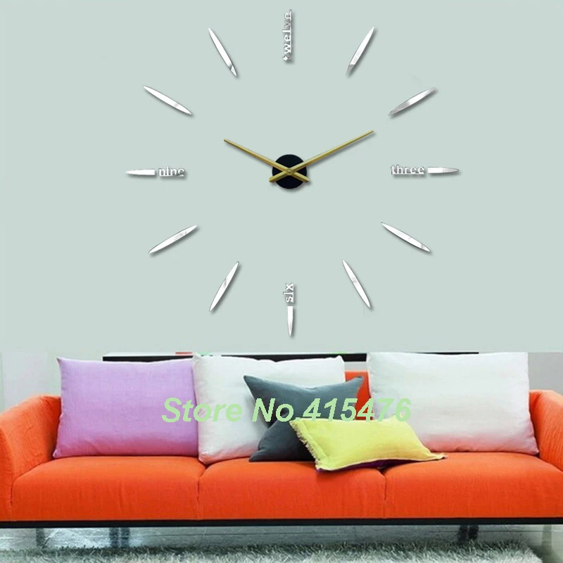 2015 home decor digital 3D diy clock morden design hours unique gift wall sticker single safe watches | Дом и сад