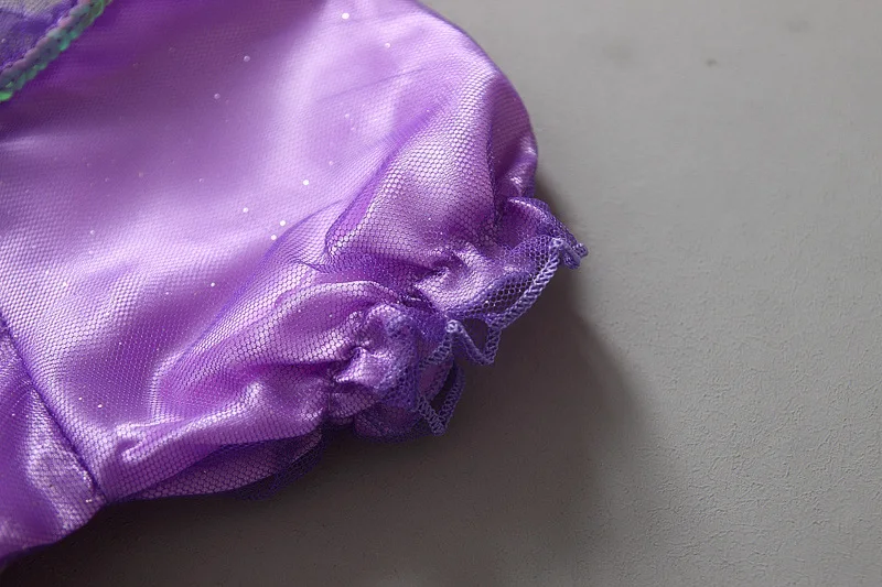 Коллекция 2017 года нарядное платье одежда для маленьких девочек фиолетовое