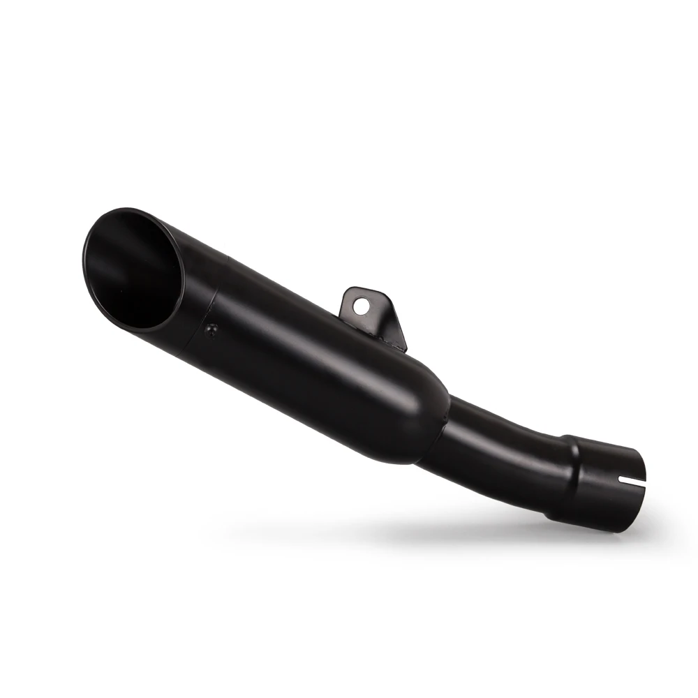 black Мотоциклетные слипоны выхлопной системы для Kawasaki ZX-14R ZX14R 2012 2013 шорты соединительной трубы средней трубы - Цвет: black