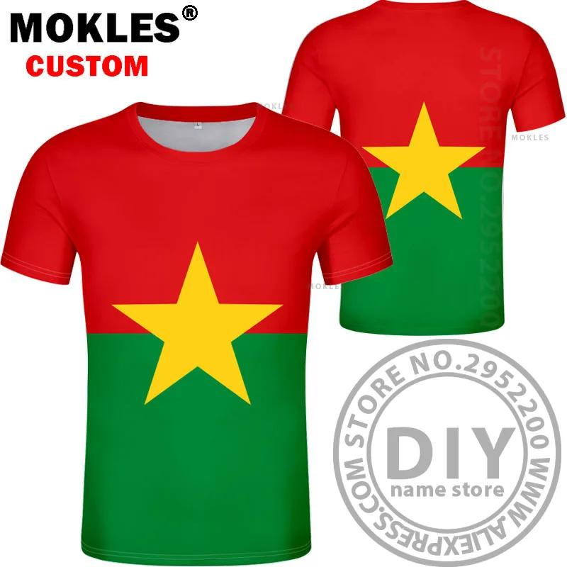 Буркинавсо футболка diy бесплатная пользовательское имя номер bfa страна