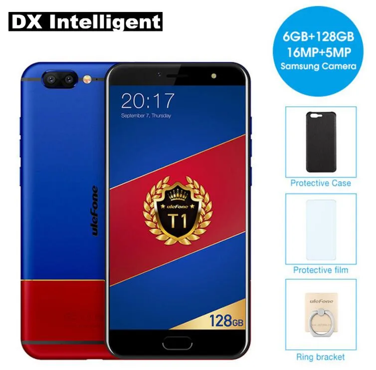 Ulefone T1 4G Global 5 &quotFHD 6 ГБ + 128 GB Helio P25 Восьмиядерный 16MP 13MP двойной назад Камера Android 7 0 OTG